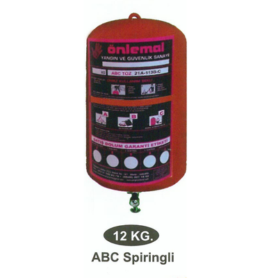 12 Kg ABC Springli Yangın Söndürme Tüpü